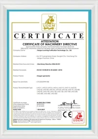 Certificación CE para generadores de oxígeno